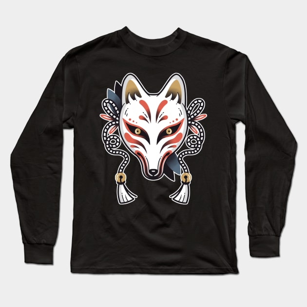 Kitsune tattoo Long Sleeve T-Shirt by paulagarcia